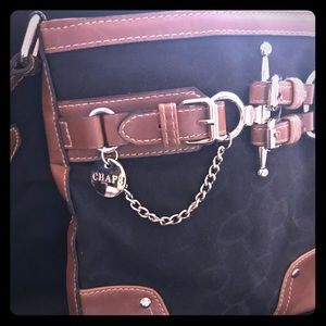 Black & Tan leather crossbody:Chaps by RalphLauren